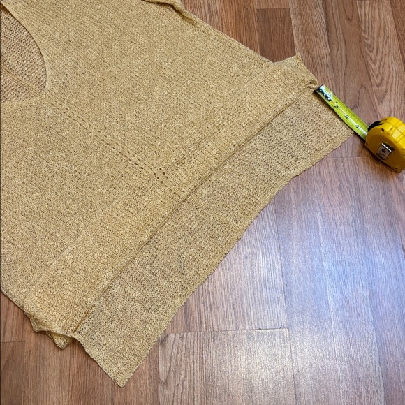 Becaal, elegant buttercup yellow long sleeve crochet cardigan blouse. Size L. - Picture 15 of 17